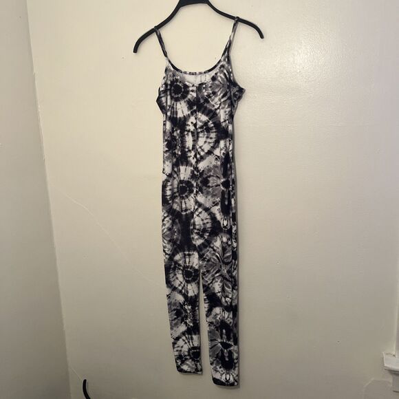 Roma Concept Grayscale Tie Dye Bodysuit Sleeveless Playsuit Boho Festival- Small - Picture 2 of 8